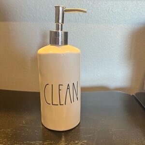 Rae Dunn White Clean Soap Dispenser